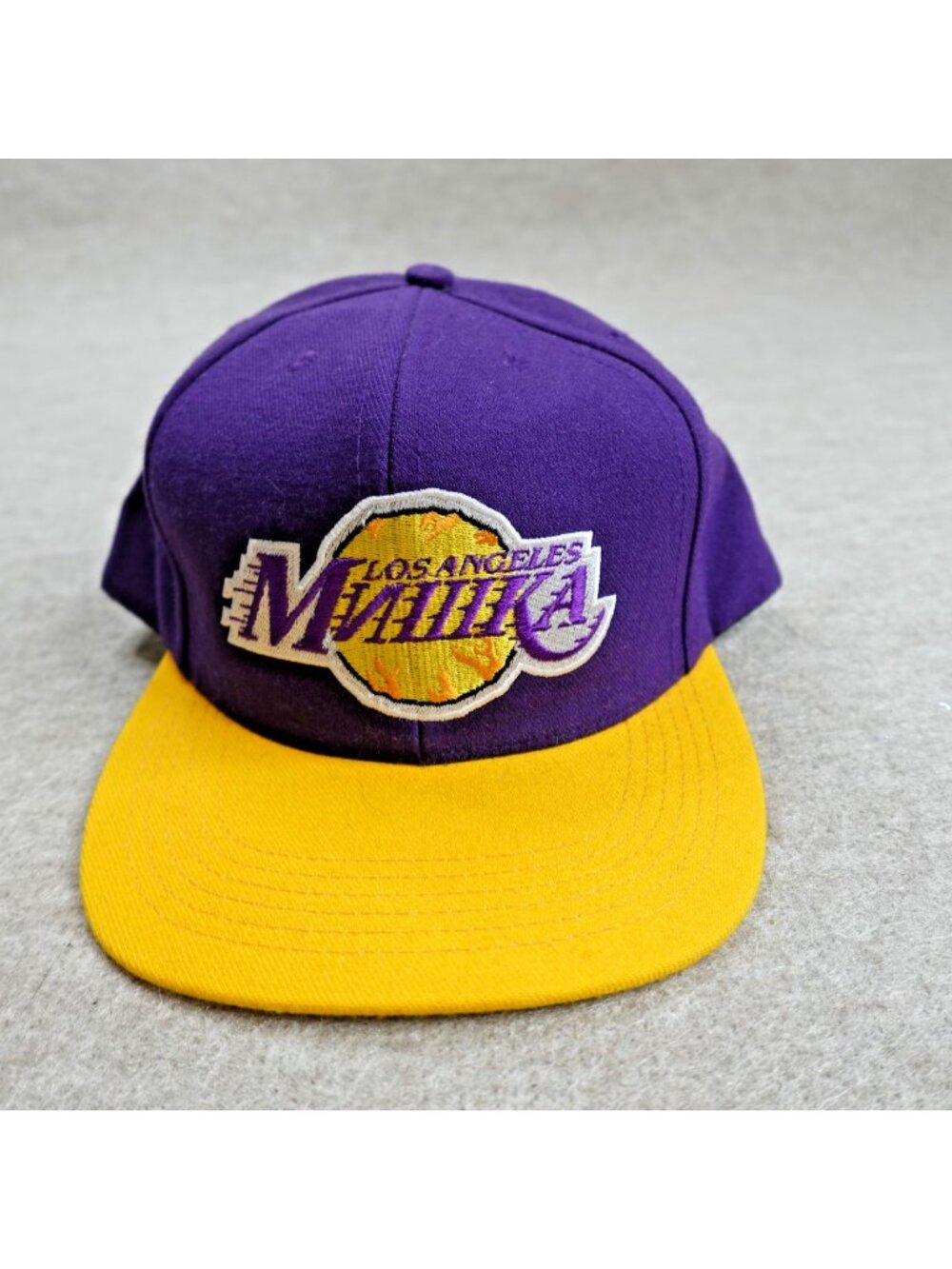 Mishka Hat Purple Los Angeles Embroidered Lakers Snapback Made in USA Vintage